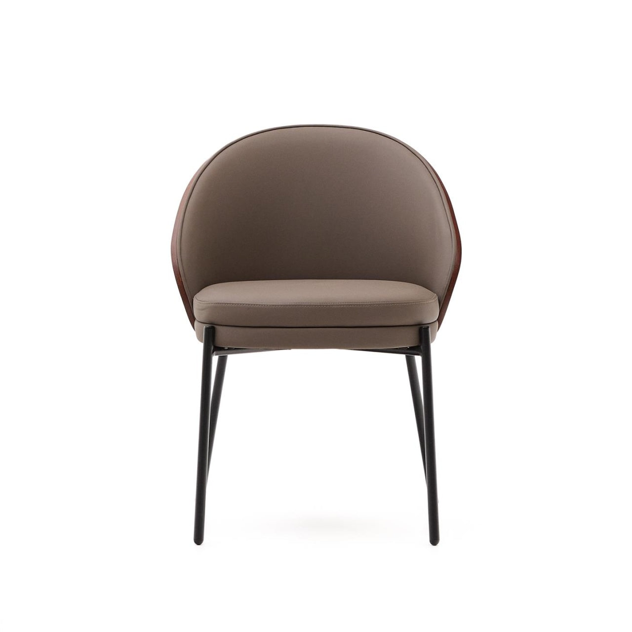 Scaun dining maro din piele ecologica Eamy Kave Home