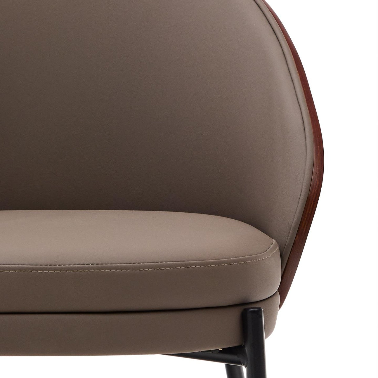 Scaun dining maro din piele ecologica Eamy Kave Home