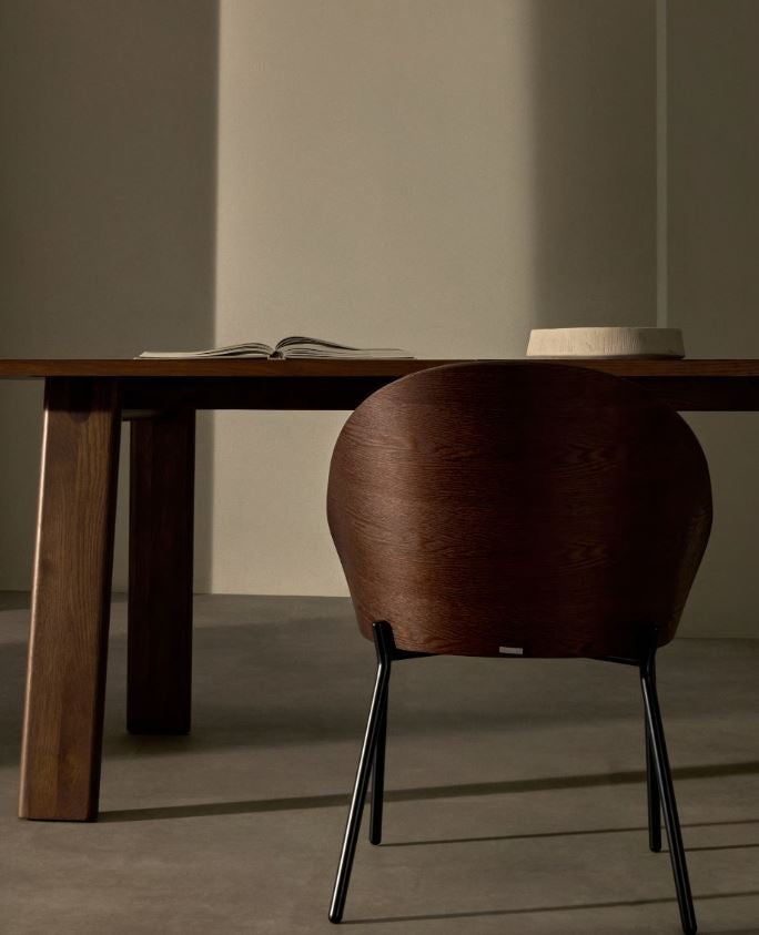 Scaun dining maro din piele ecologica Eamy Kave Home