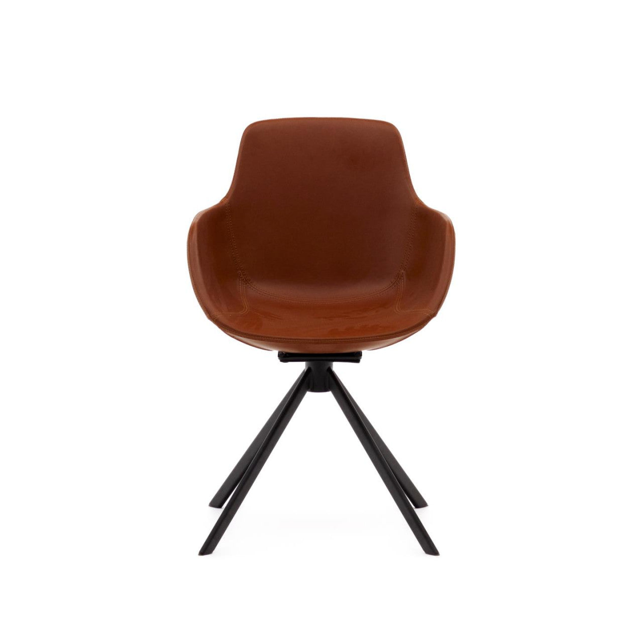 Scaun dining maro din piele ecologica Tissiana Kave Home