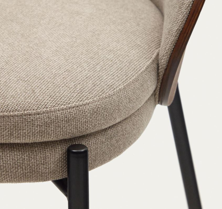 Scaun dining maro din textil Eamy Kave Home