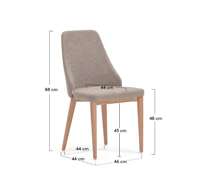 Scaun dining maro din textil Rosie Kave Home