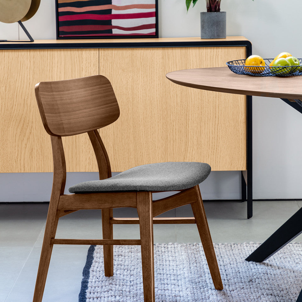 Scaun dining maro din textil Selia Kave Home