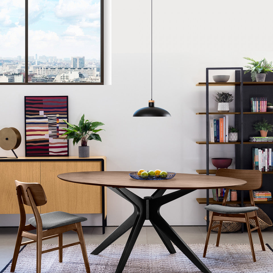 Scaun dining maro din textil Selia Kave Home