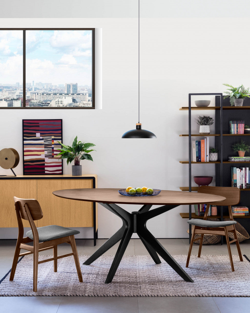 Scaun dining maro din textil Selia Kave Home