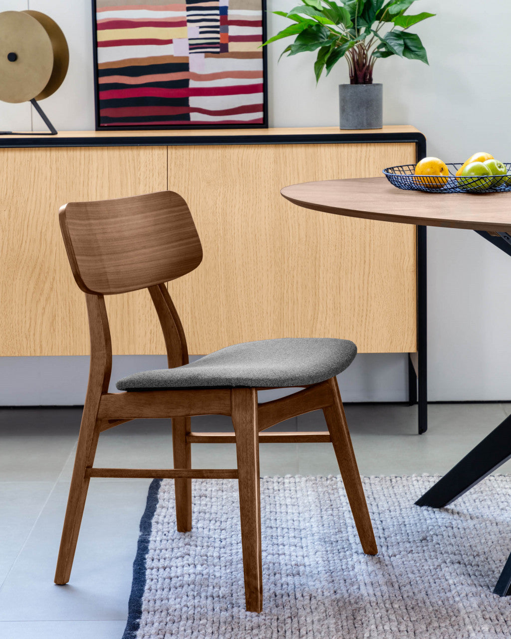 Scaun dining maro din textil Selia Kave Home