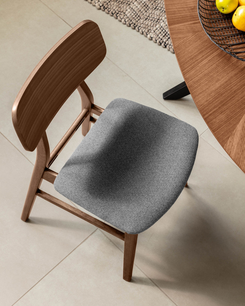 Scaun dining maro din textil Selia Kave Home