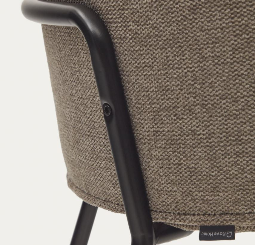Scaun dining maro din textil Suanna Plain Kave Home