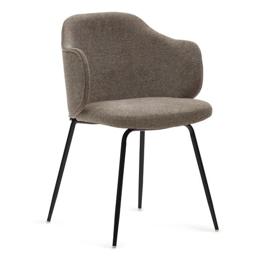 Scaun dining maro din textil Suanna Plain Kave Home