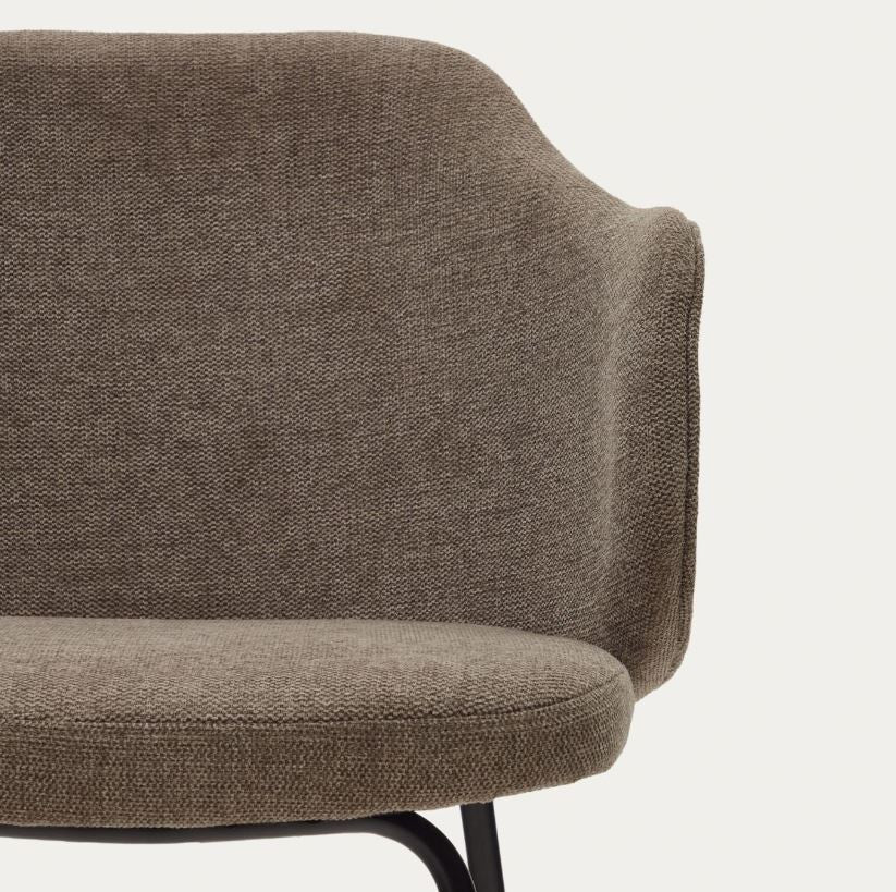 Scaun dining maro din textil Suanna Plain Kave Home