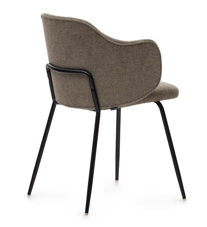 Scaun dining maro din textil Suanna Plain Kave Home