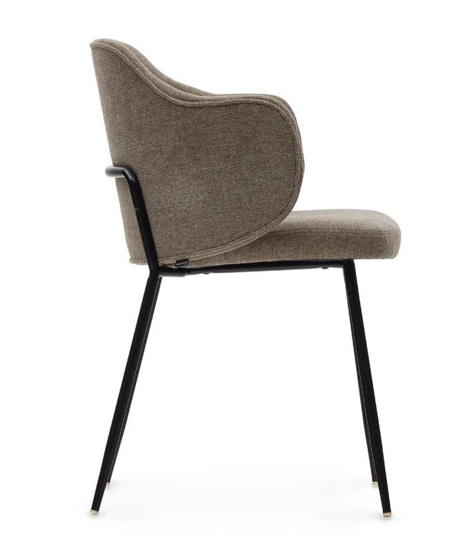 Scaun dining maro din textil Suanna Plain Kave Home