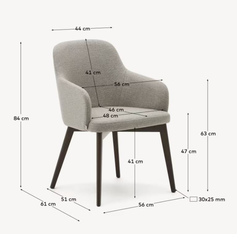 Scaun dining maro/maro inchis din textil Nelida Kave Home