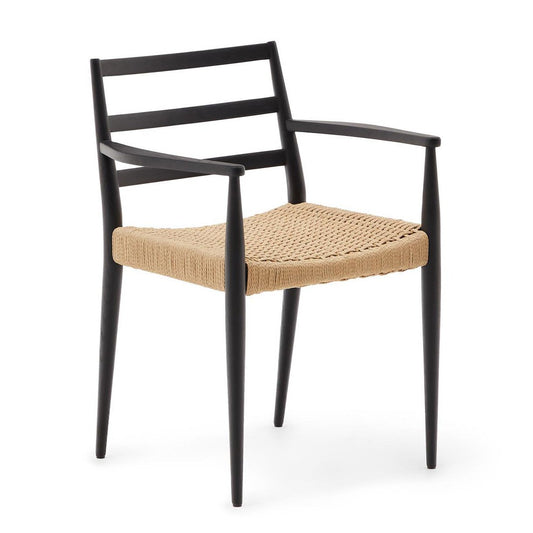 Scaun dining maro/negru din lemn Analy Kave Home