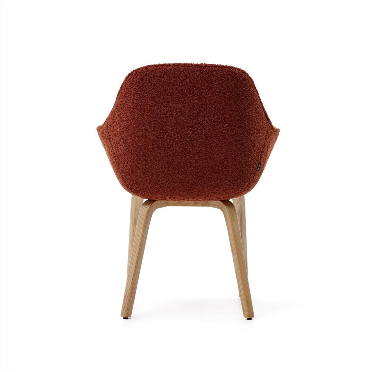 Scaun dining maro teracota din textil Aleli Shearling Kave Home