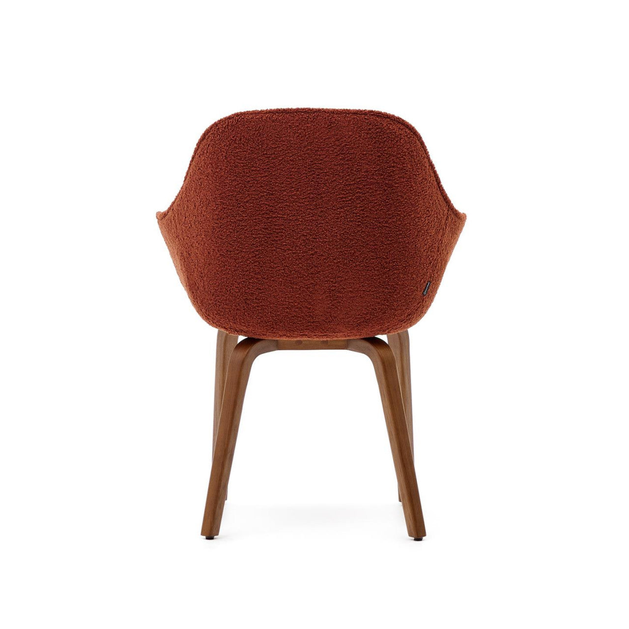 Scaun dining maro teracota/maro inchis din textil Aleli Shearling Kave Home