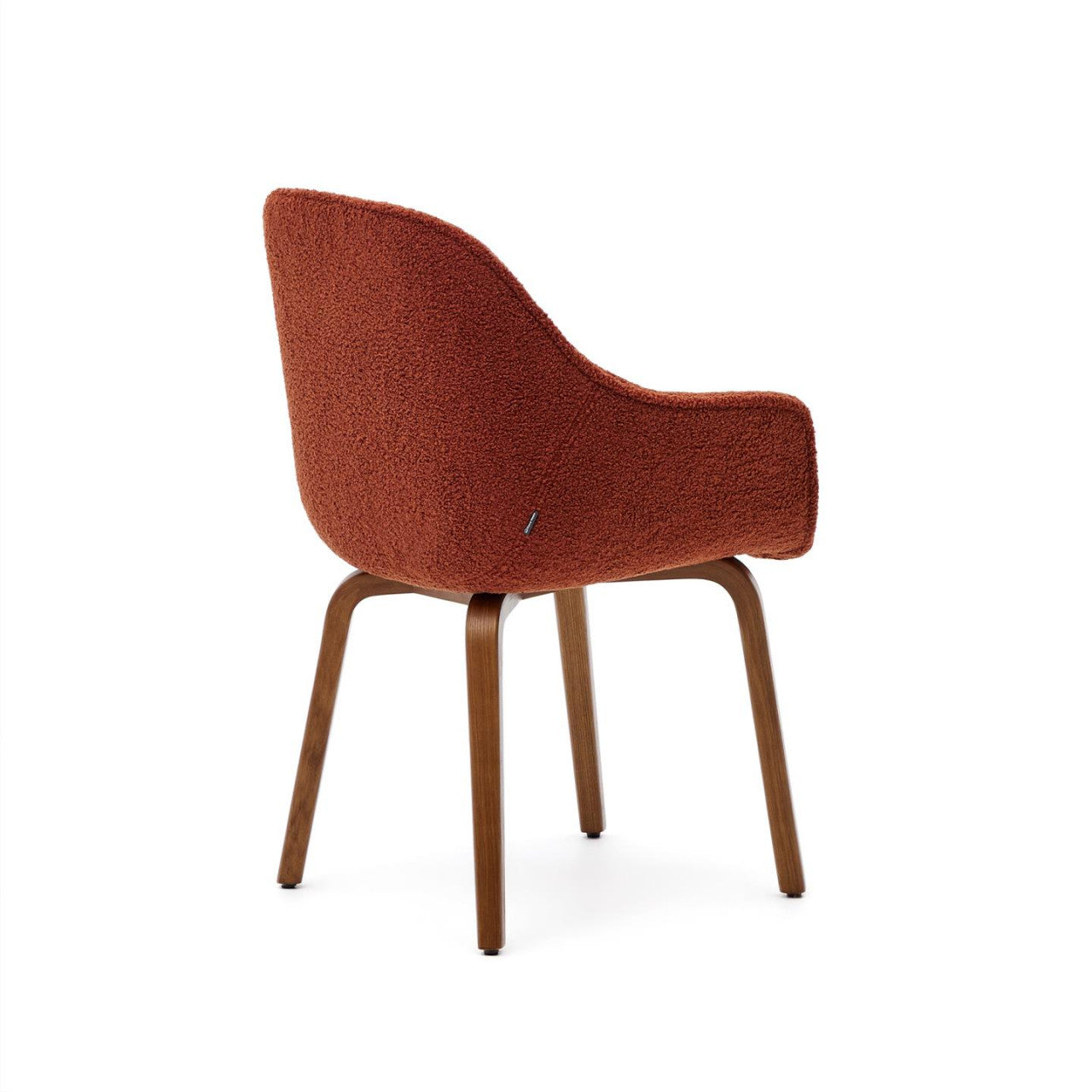 Scaun dining maro teracota/maro inchis din textil Aleli Shearling Kave Home