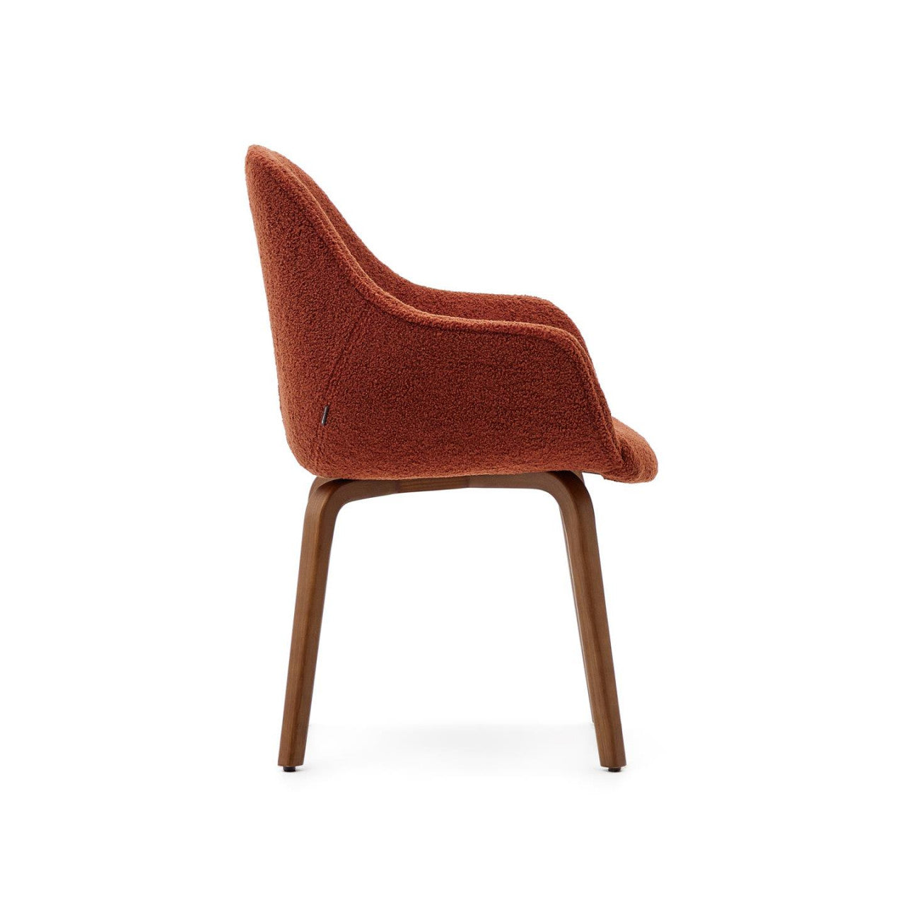 Scaun dining maro teracota/maro inchis din textil Aleli Shearling Kave Home