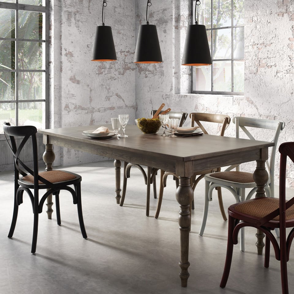 Scaun dining negru din lemn Alsie Kave Home