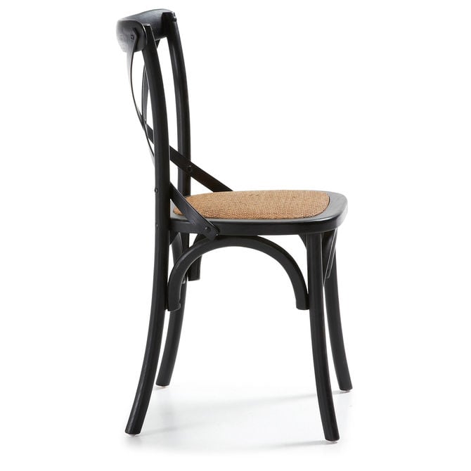 Scaun dining negru din lemn Alsie Kave Home