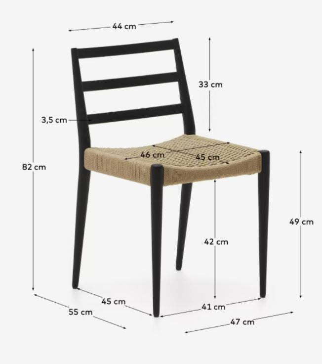Scaun dining negru din lemn Analy Kave Home