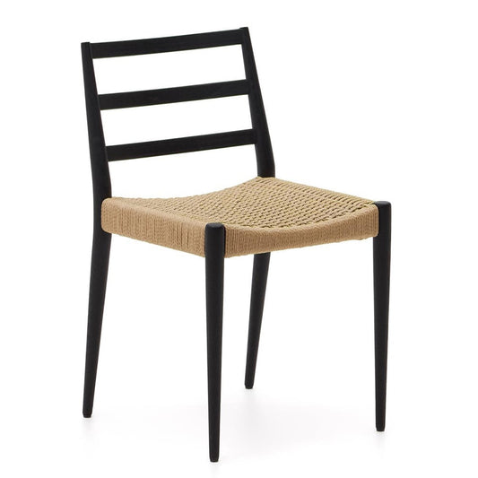 Scaun dining negru din lemn Analy Kave Home