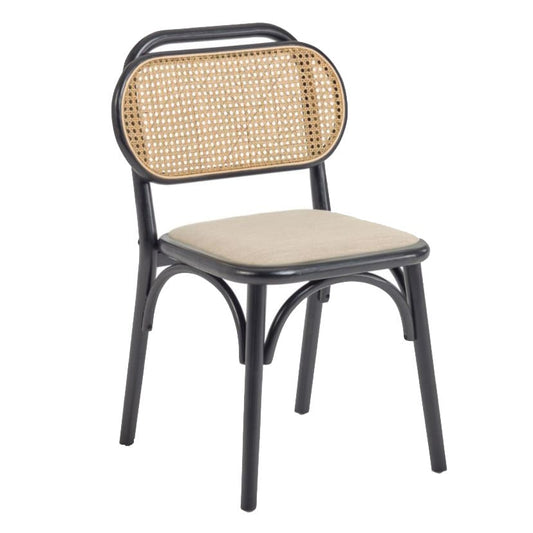 Scaun dining negru din lemn Doriane Kave Home