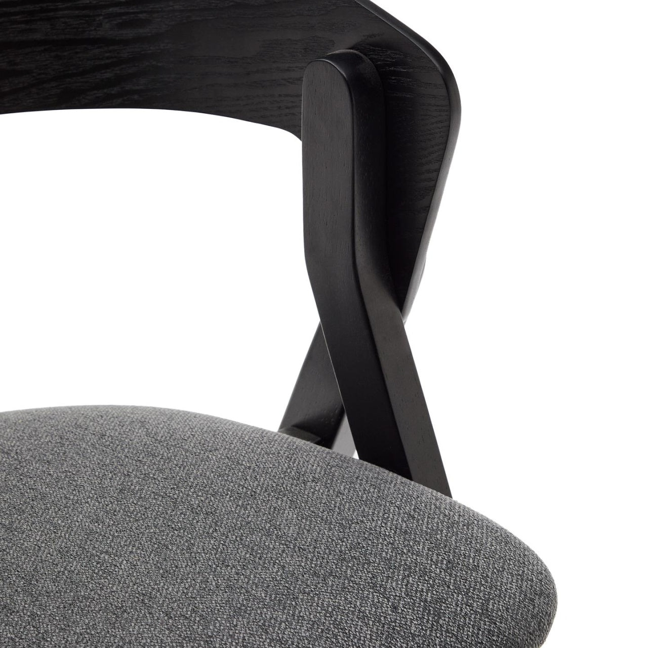 Scaun dining negru din lemn Godia Kave Home