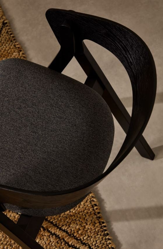 Scaun dining negru din lemn Godia Kave Home