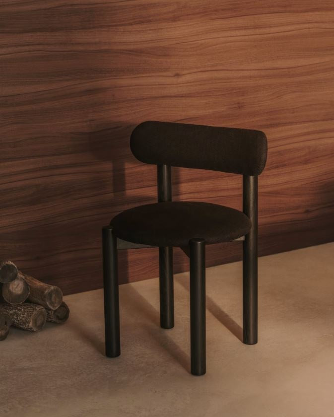 Scaun dining negru din lemn Nebai Kave Home