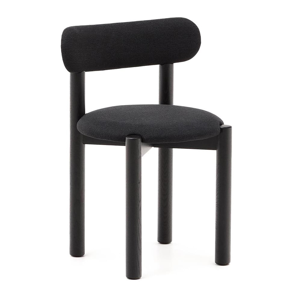 Scaun dining negru din lemn Nebai Kave Home