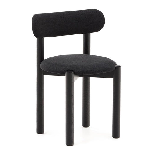 Scaun dining negru din lemn Nebai Kave Home