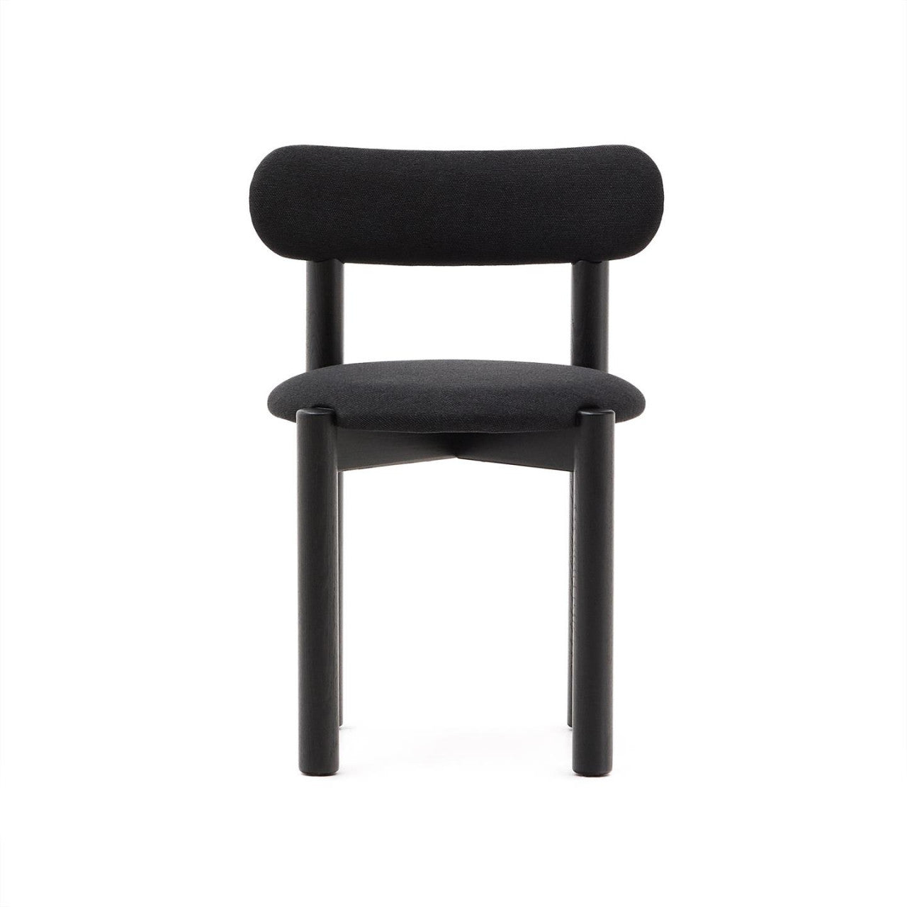 Scaun dining negru din lemn Nebai Kave Home