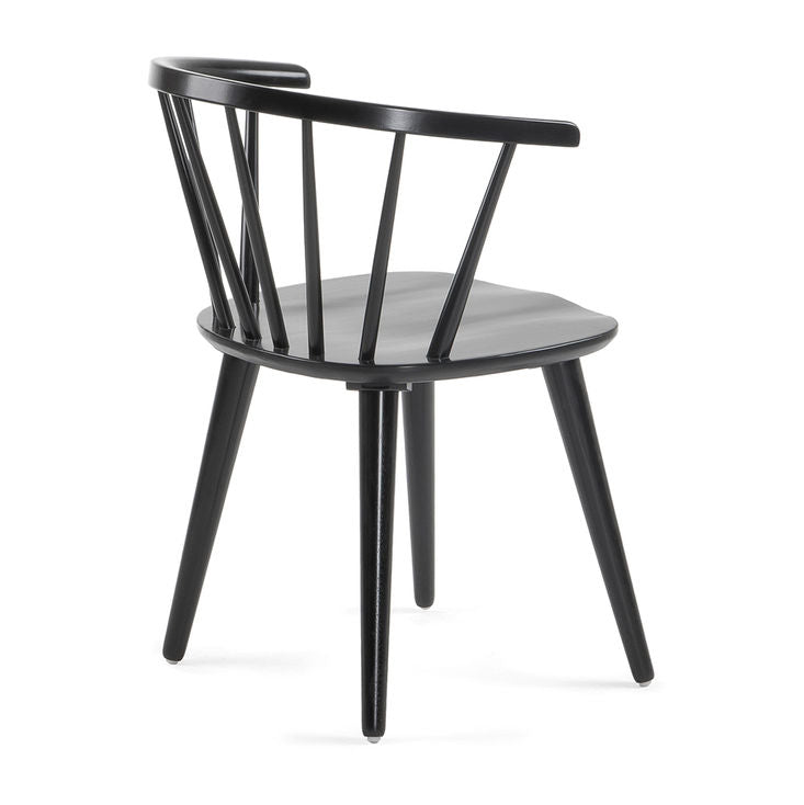 Scaun dining negru din lemn Trise Kave Home