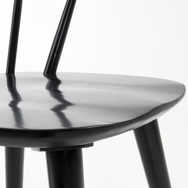 Scaun dining negru din lemn Trise Kave Home