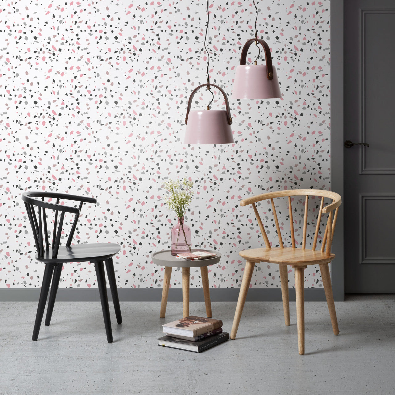 Scaun dining negru din lemn Trise Kave Home