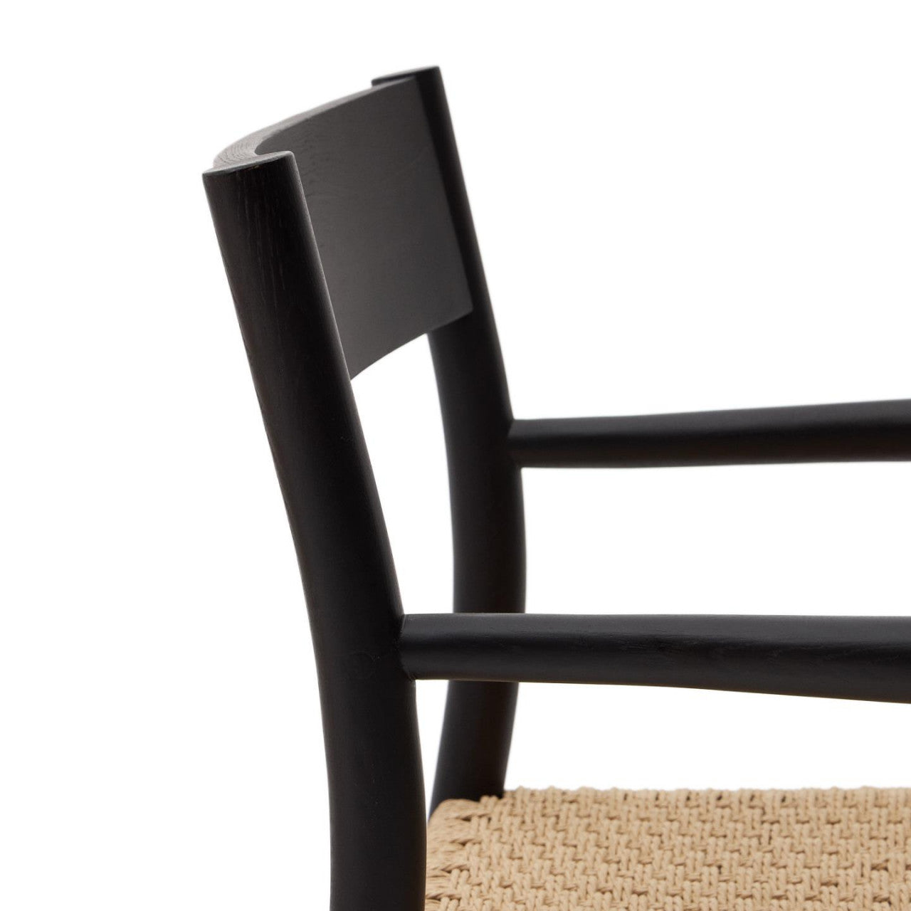 Scaun dining negru din lemn Yalia Kave Home