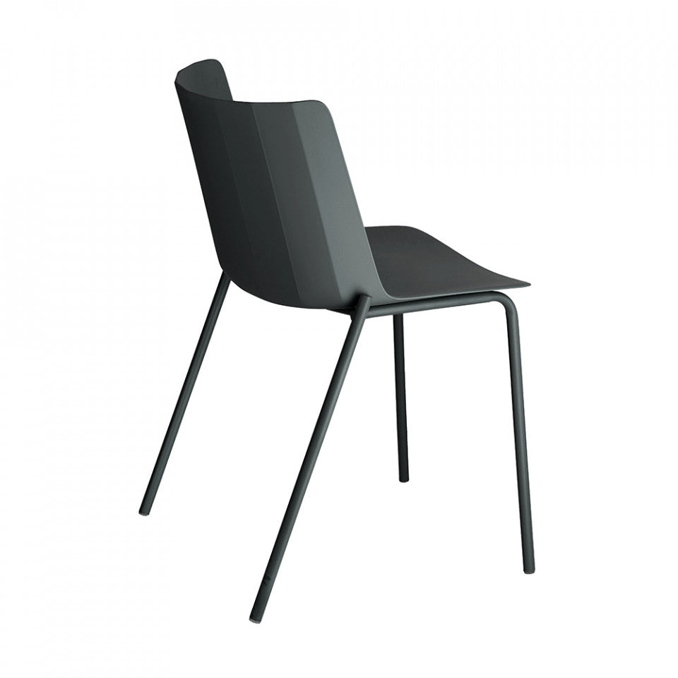 Scaun dining negru din metal Hannia Kave Home