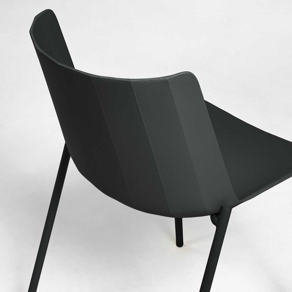 Scaun dining negru din metal Hannia Kave Home