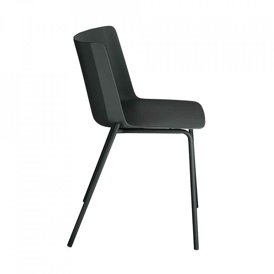 Scaun dining negru din metal Hannia Kave Home