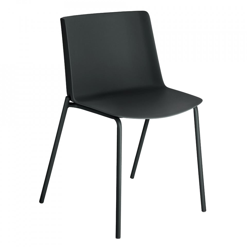 Scaun dining negru din metal Hannia Kave Home