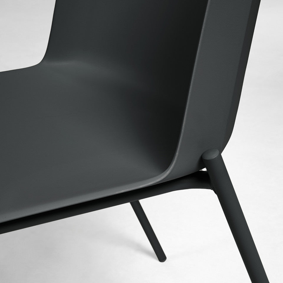 Scaun dining negru din metal Hannia Kave Home