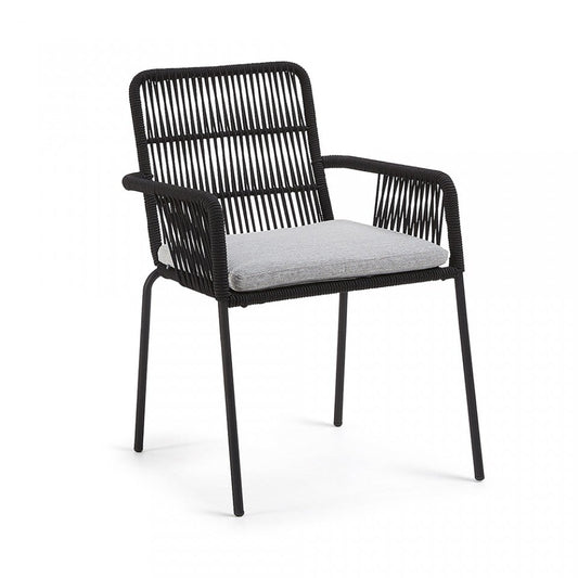 Scaun dining negru din metal Samanta Kave Home