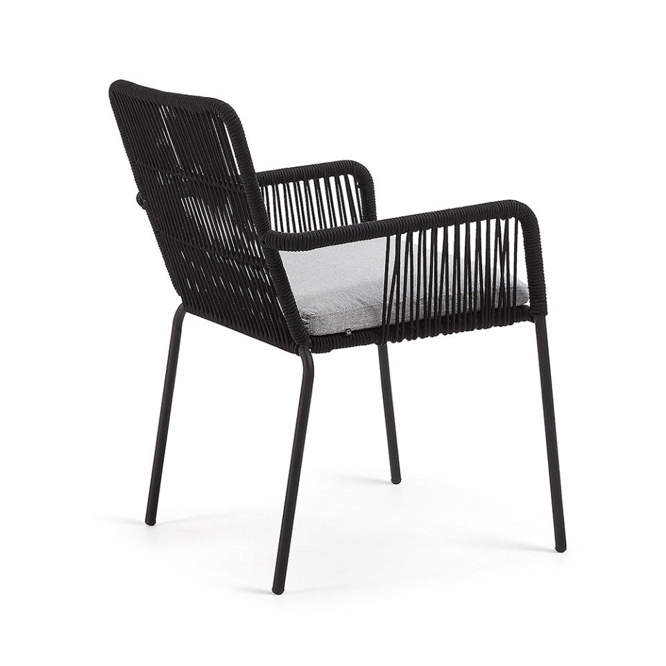Scaun dining negru din metal Samanta Kave Home