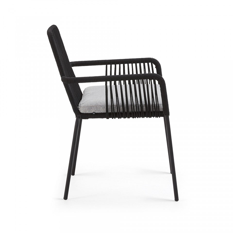 Scaun dining negru din metal Samanta Kave Home