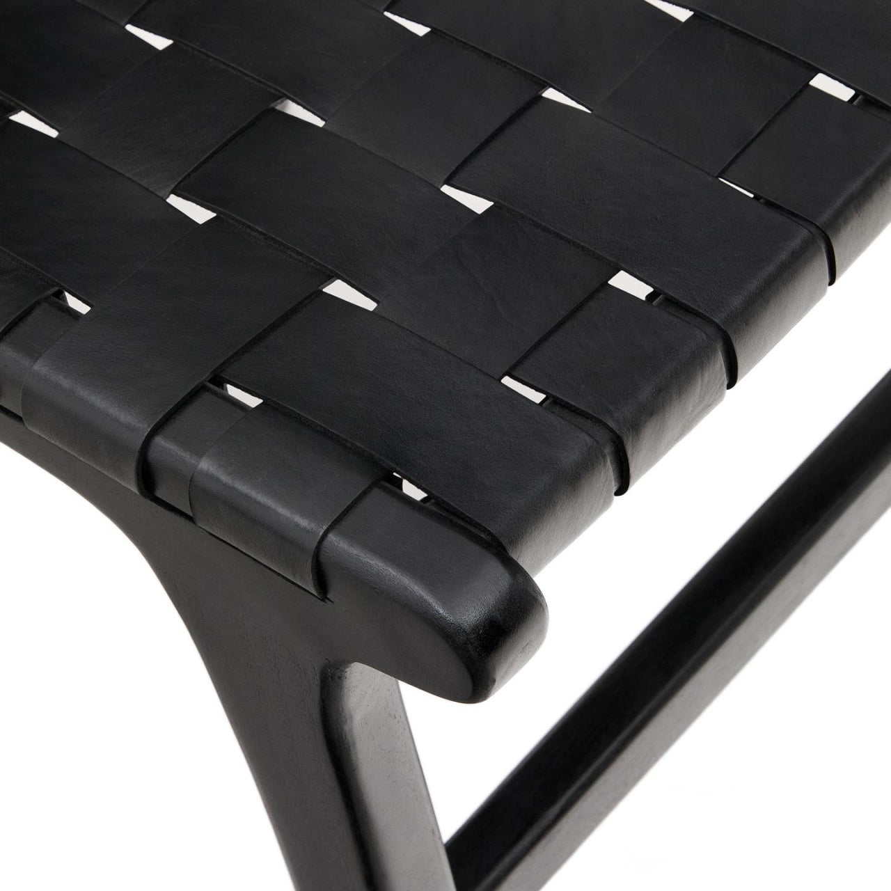 Scaun dining negru din piele Calixta Kave Home