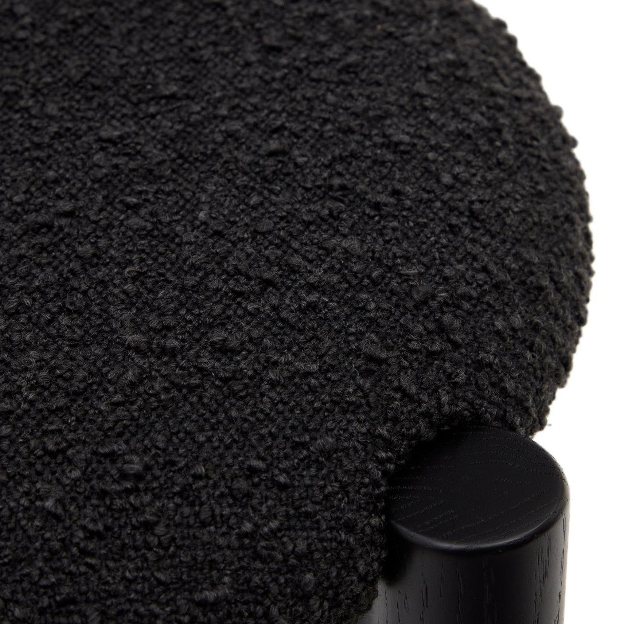 Scaun dining negru din textil Nebai Kave Home