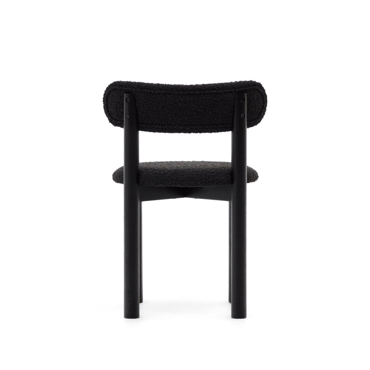 Scaun dining negru din textil Nebai Kave Home