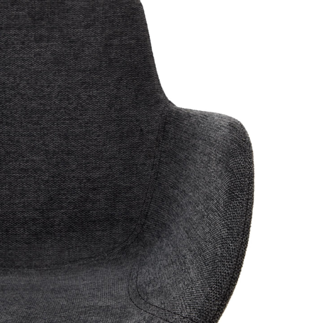 Scaun dining negru/gri din textil Tissiana Kave Home