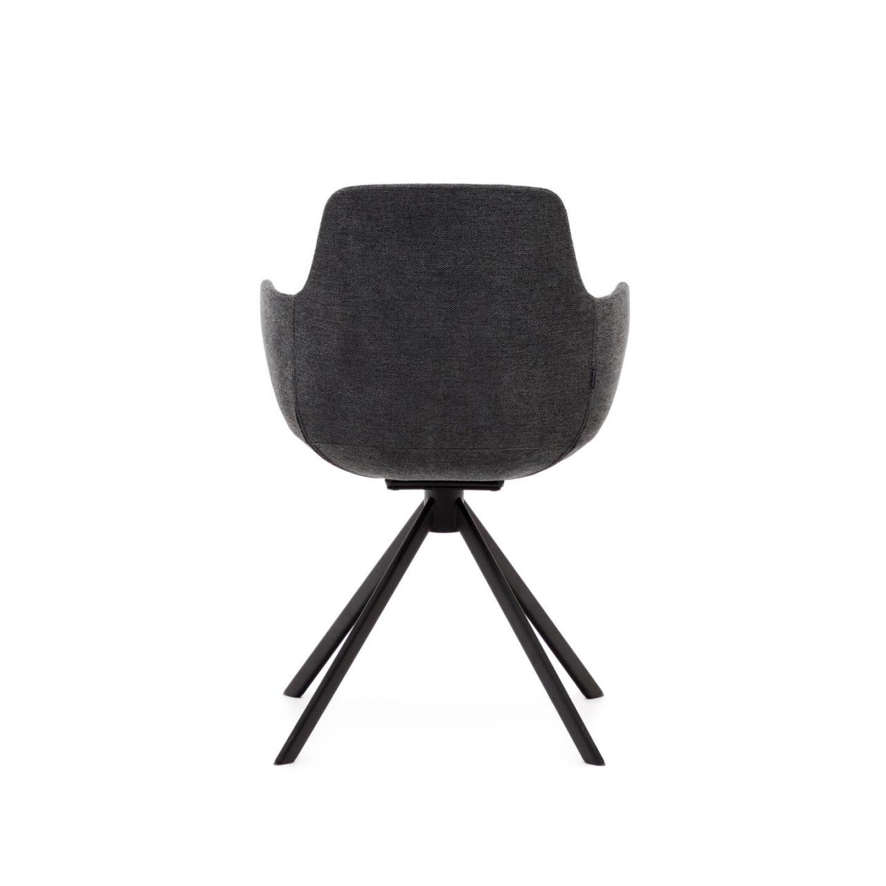 Scaun dining negru/gri din textil Tissiana Kave Home